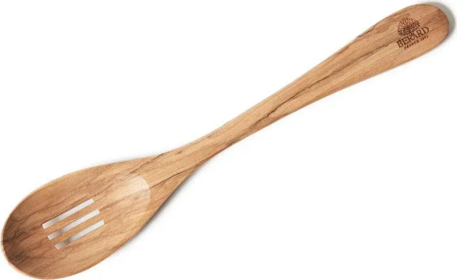 Berard Slotted Spoon Olivewood 12 in