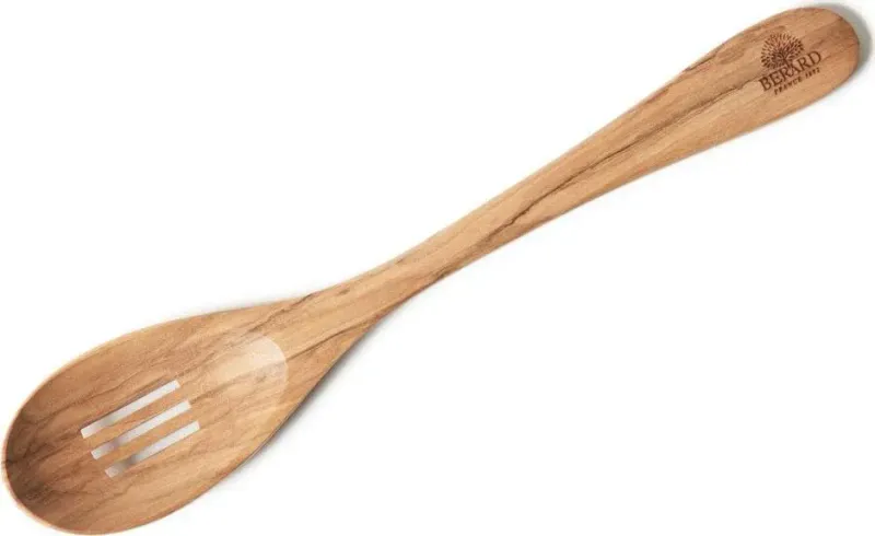 Berard Olivewood Slotted Spoon 12 in