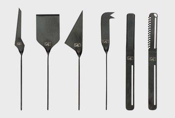 Style De Vie Cheese & Butter Knife Black Set of 6