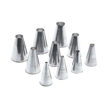 Ateco Round Pastry Tubes Set of 10