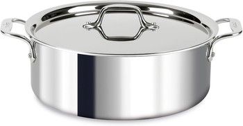 All Clad D3 Stainless Steel Stock Pot w/Lid 6 Qt