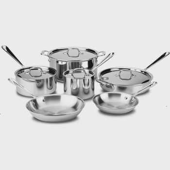 All Clad D3 Stainless Steel Cookware Set 10 pc