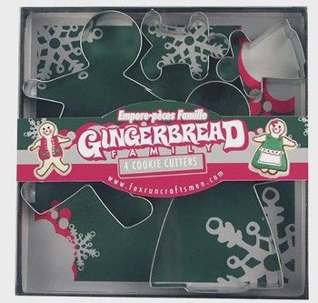 Fox Run Gingerbread Family Cutter Set 4pc