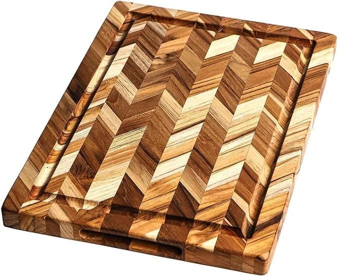 Teak Haus Herringbone Cutting Board 14 in x 10 in