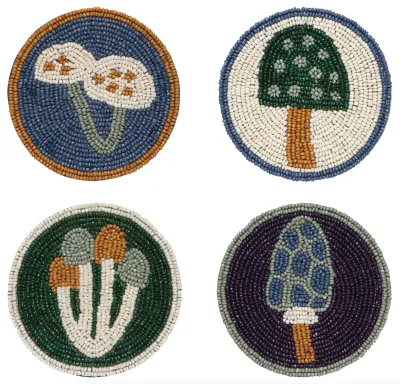 Danica Studio Beaded Wildgrove Coaster Sets of 4