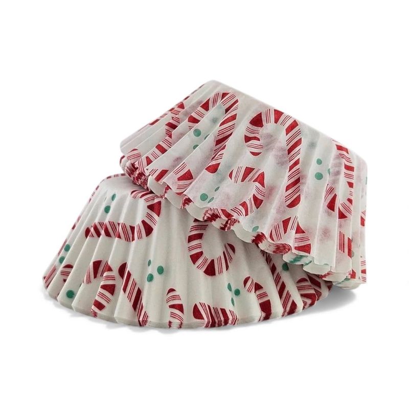 Fox Run Candy Cane Bake Cups Pack of 50