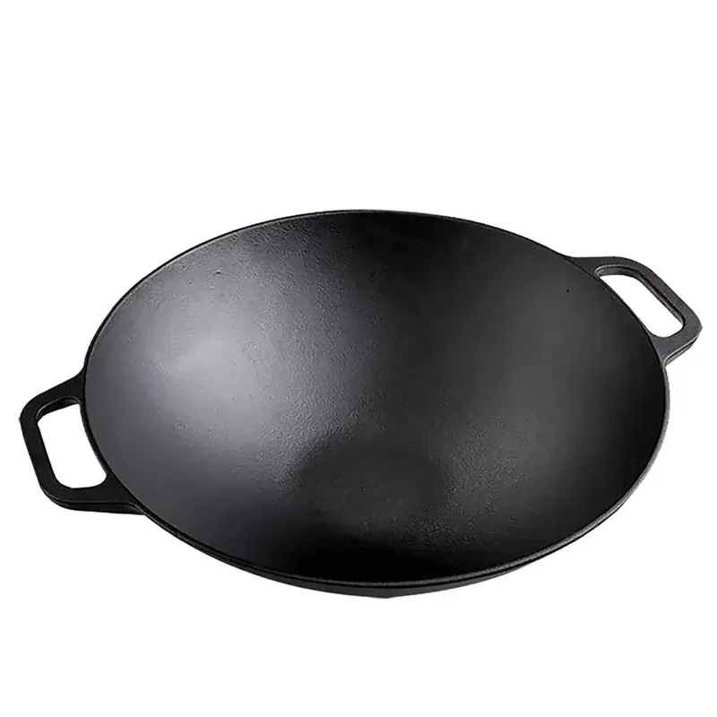 Victoria Cast Iron Seasoned Wok 14 in /35.5 cm