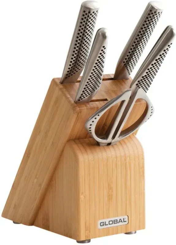Global Takashi Knife & Block Set 6 pc