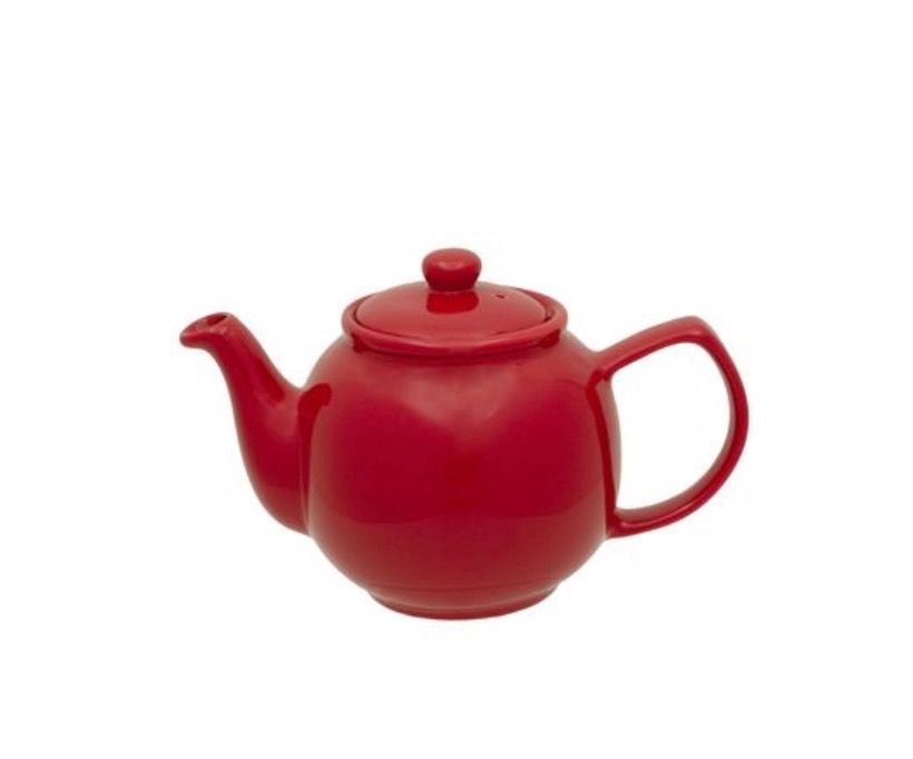 Kitchenbasics Teapot 6 Cup, Colour: Red