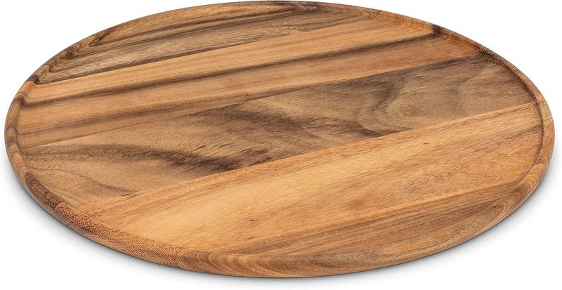 Abbott Acacia Wood Round Tray 17 in