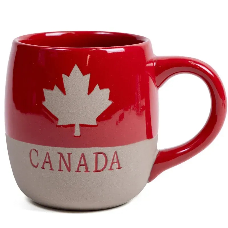 Portugal Imports  Canada Maple Leaf Coffee Mug 16 oz