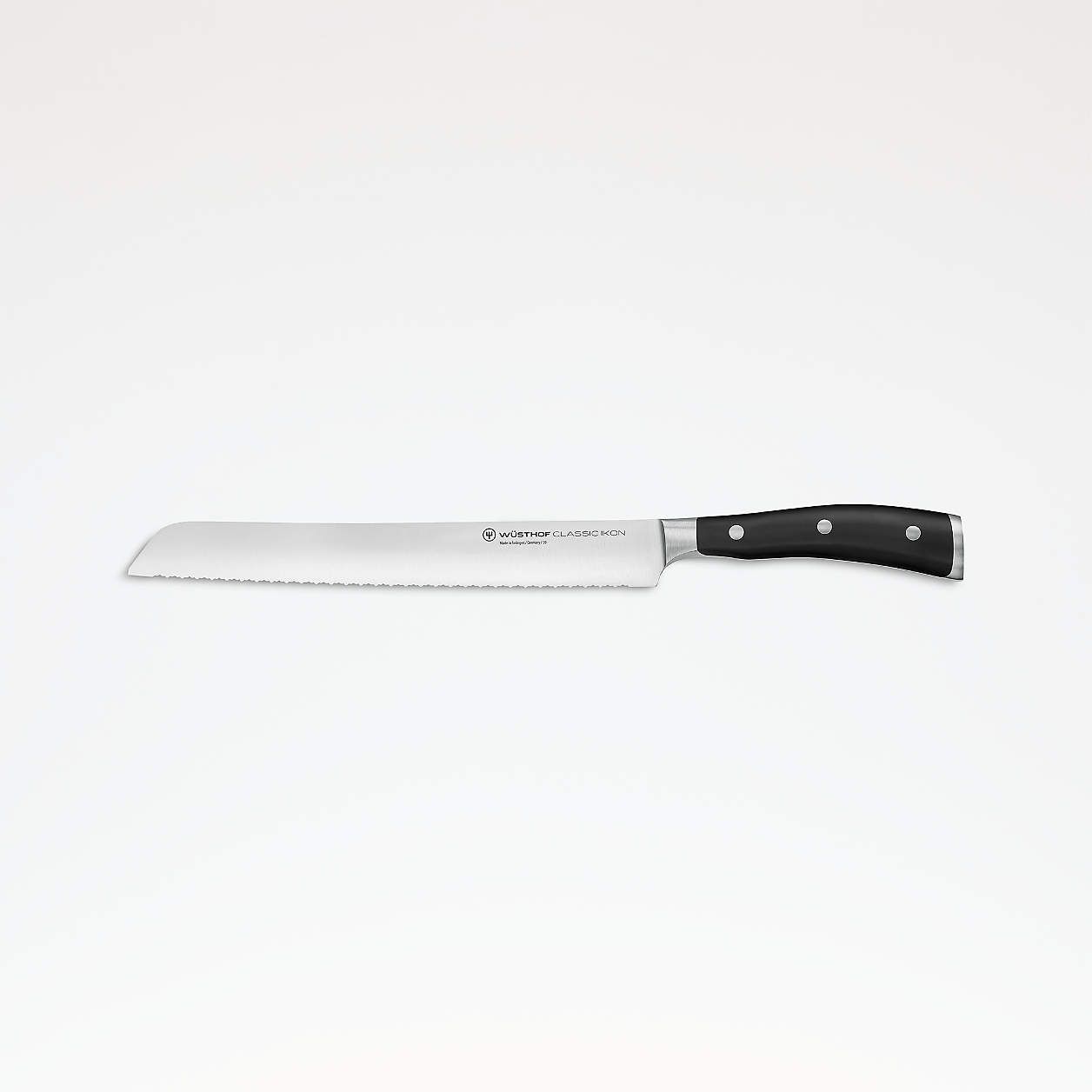 Wusthof Classic Ikon Bread Knife Double Serrated Black 9 in/23 cm