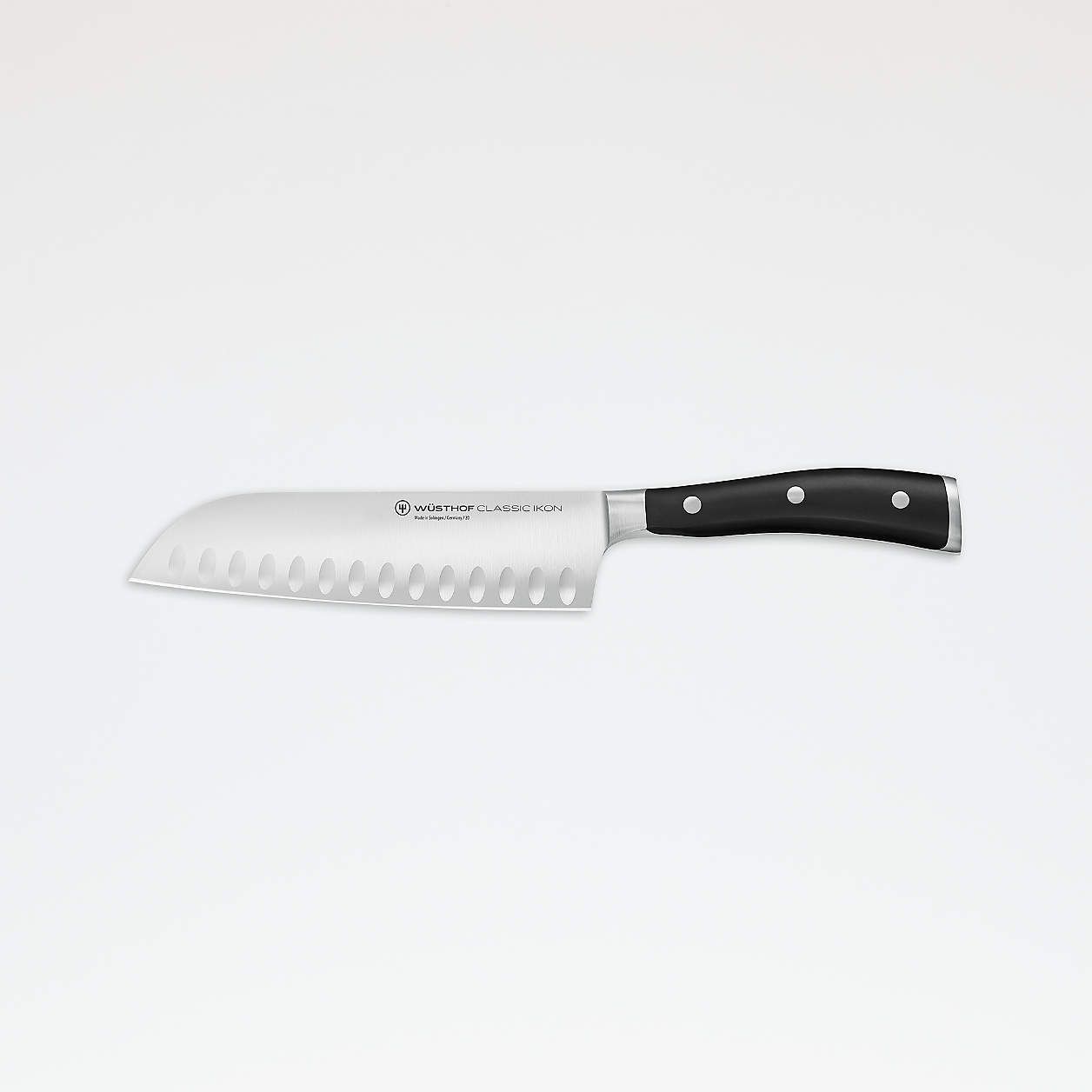 Wusthof Classic Ikon Hollow Edge Santoku Black 7 in/17 cm Wusthof Classic Ikon Hollow Edge Santoku Black 7 in/17 cm