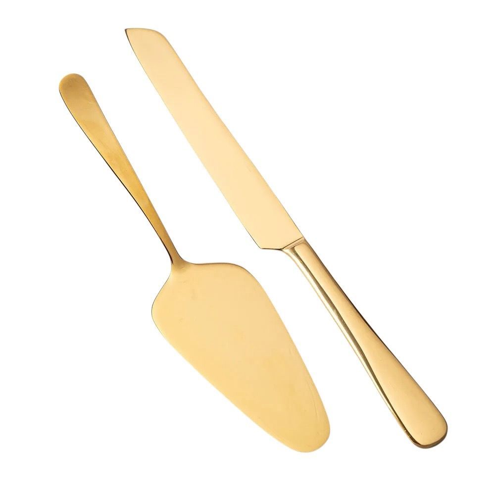 Danesco Gold Cake Servers Set of 2