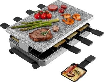 Swissmar Stelvio Stainless Steel 8 Person Stone Raclette Party Grill Swissmar Stelvio Stainless Steel 8 Person Stone Raclette Party Grill