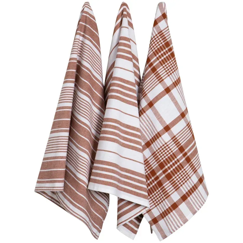 Now Designs Jumbo Dish Towels Chestnut Set of 3