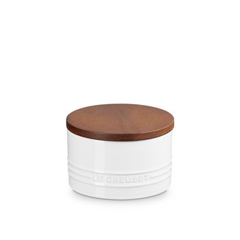 Le Creuset Signature Canister w/Wooden Lid White 470 ml