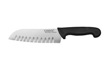 Granton Santoku Knife Granton Edge w/Black Handle 7 inch
