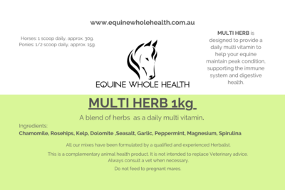 EQUINE WHOLE HEALTH - MULTI HERB 1KG