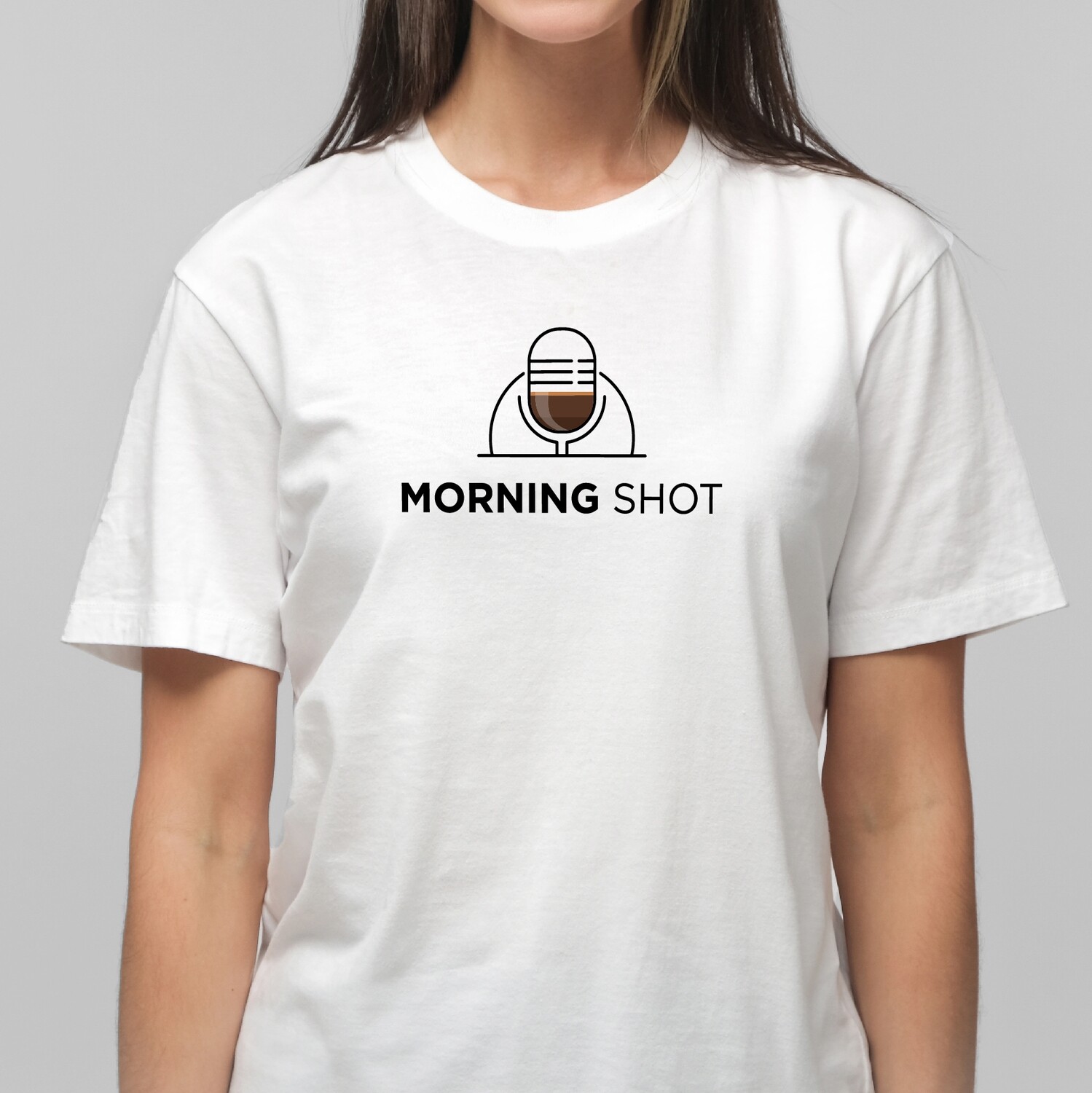 Morning Shot Unisex T-Shirt (White)