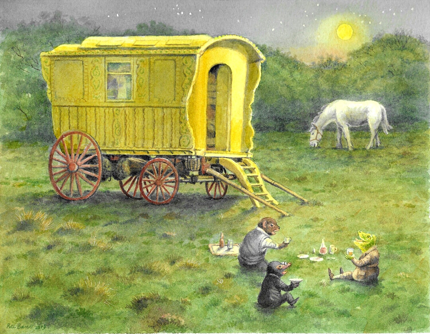 Toad With His Friends by the Caravan