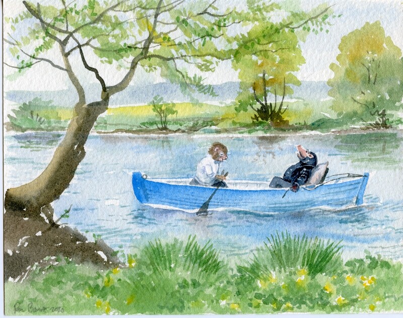 Ratty & Mole in the Rowboat