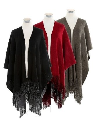 Knit Wrap Fringe Shawls