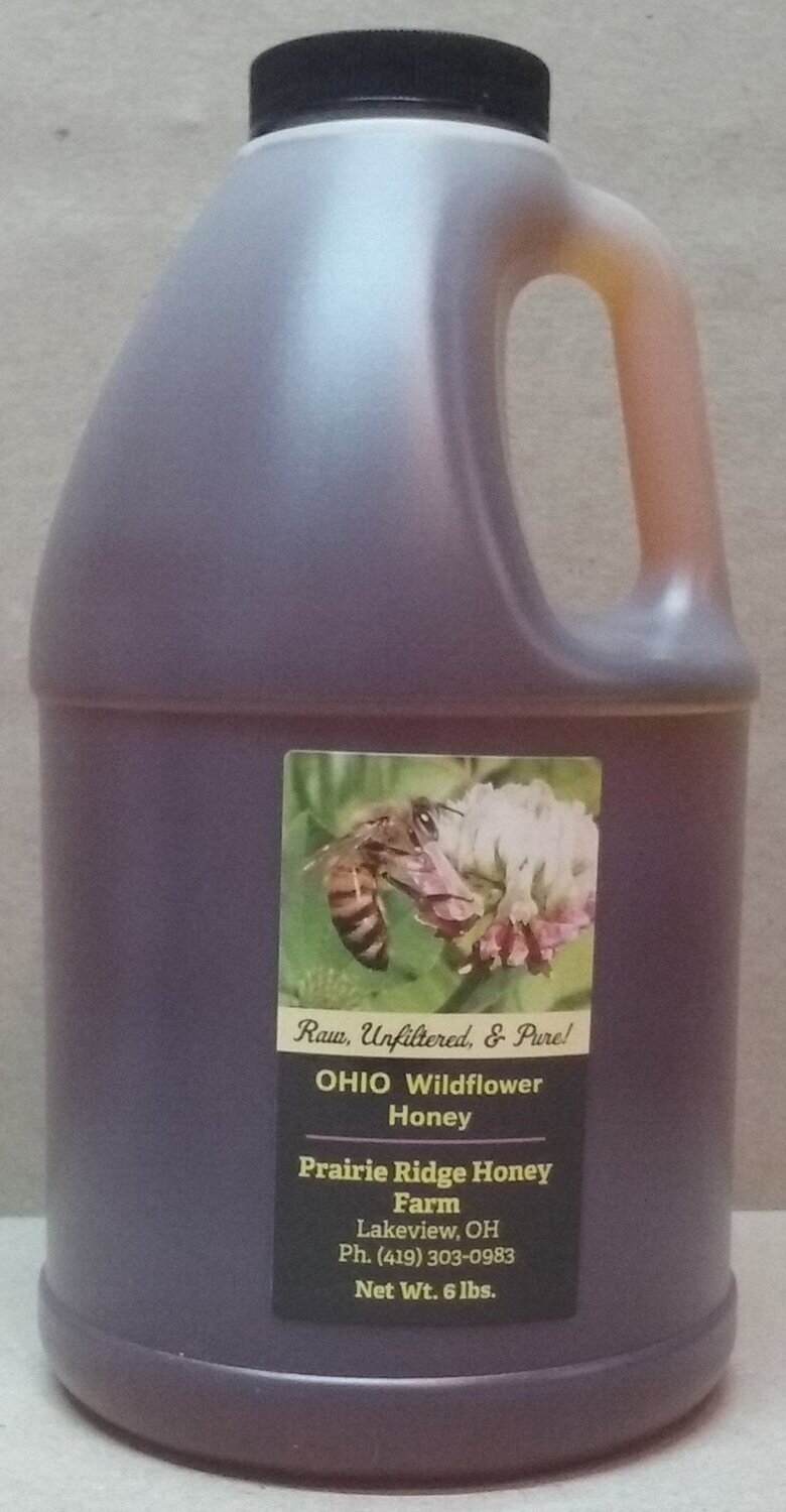 Pure, Raw, Unfiltered Ohio Wildflower Honey - 6 lb. Jug