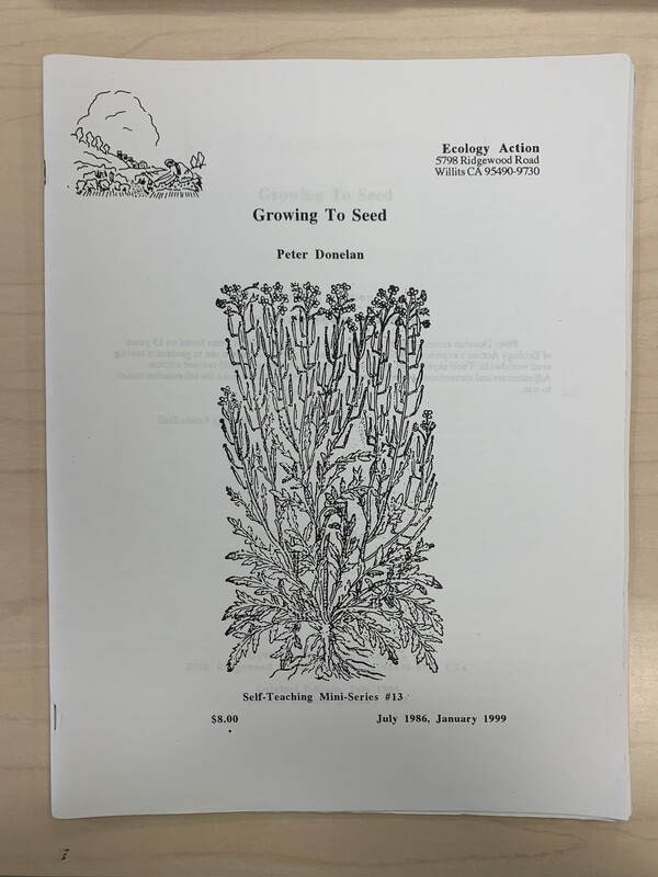 Booklet 13 Growing to Seed