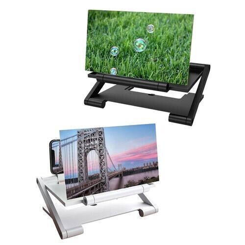 Amplificateur 3D D&#39;Écran 3D Hd -Hd Support Pour Vidéo 8&quot;- Blanc et Noir