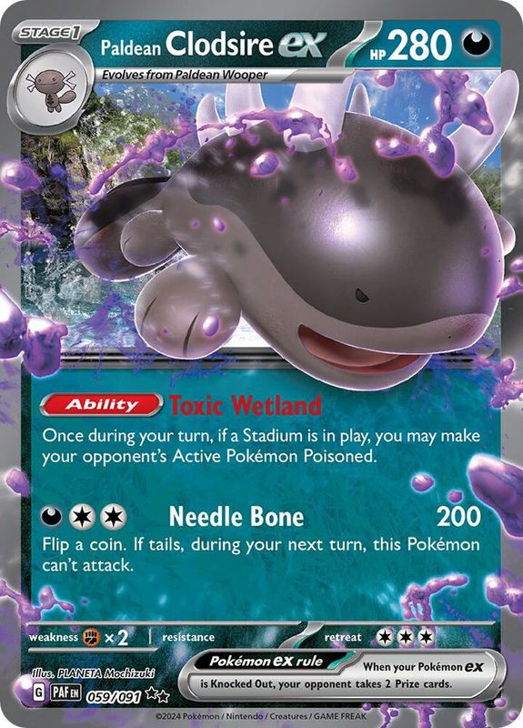 Paldean Clodsire ex - 059/091 - SV: Paldean Fates (PAF)