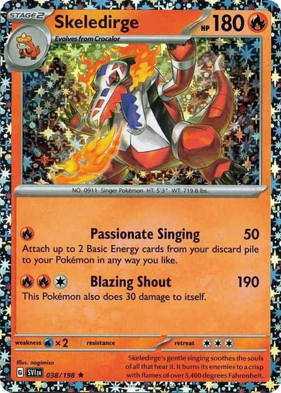 Skeledirge - 038/198 (Sparkle Holo) - Miscellaneous Cards &amp; Products (MCAP)