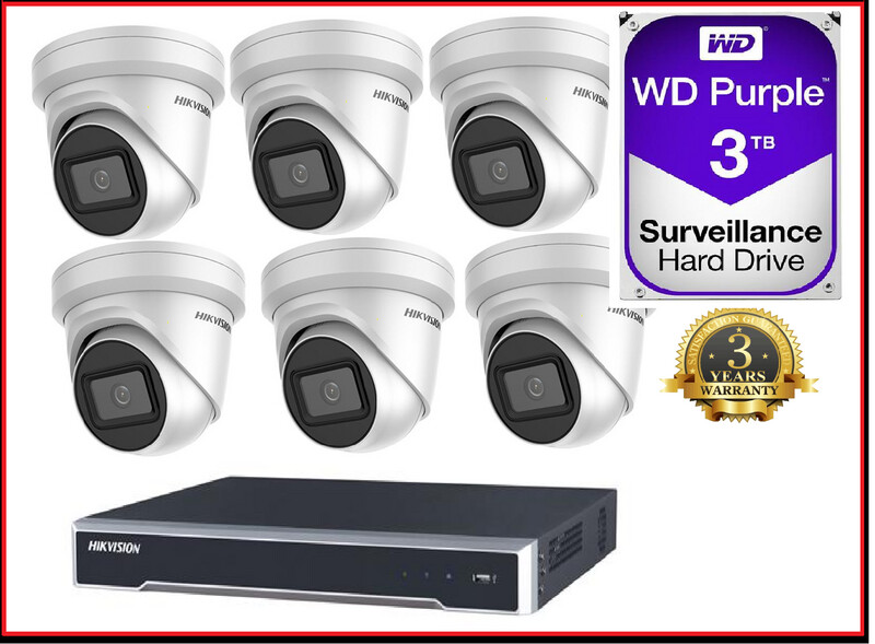 6MP 8CH Hikvision CCTV Kit: 6 x Outdoor Turret Cameras + 8CH NVR 6MP 8CH Hikvision CCTV Kit: 6 x Outdoor Turret Cameras + 8CH NVR
