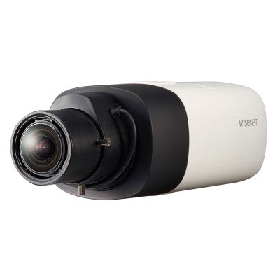 Hanwha Wisenet 5MP Indoor Box Camera, H.265, 30fps, 120dB WDR, P-iris, No Lens : HAN-XNB-8000