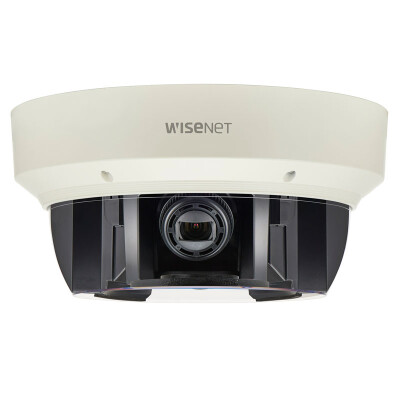 Hanwha Wisenet 20MP Outdoor 360 Multi Sensor Camera, 4x 5MP at 30fps, 3.6-9.4mm lens : HAN-PNM-9081VQ