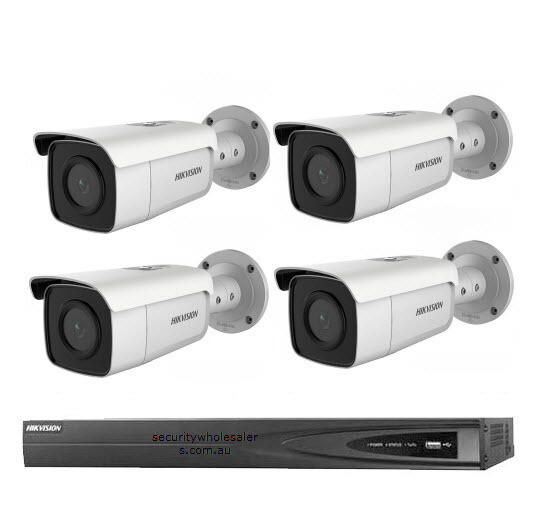8MP 4CH Hikvision CCTV Kit: 4 x Outdoor Bullet Cameras + 4CH NVR