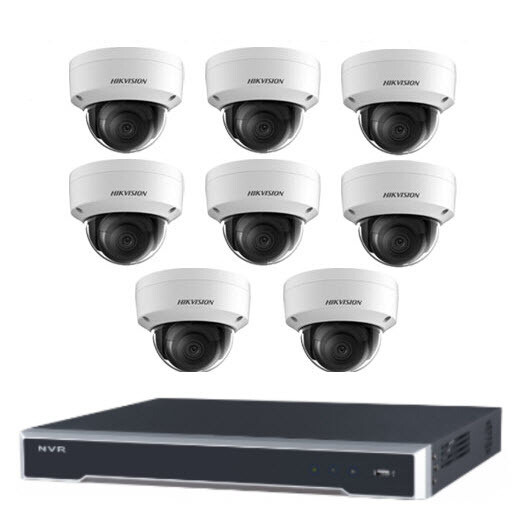 6MP 8CH Hikvision CCTV Kit: 8 x IP Dome Cameras + 8CH NVR