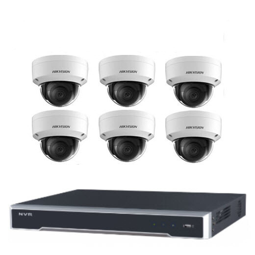 6MP 8CH Hikvision CCTV Kit: 6 x IP Dome Cameras + 8CH NVR