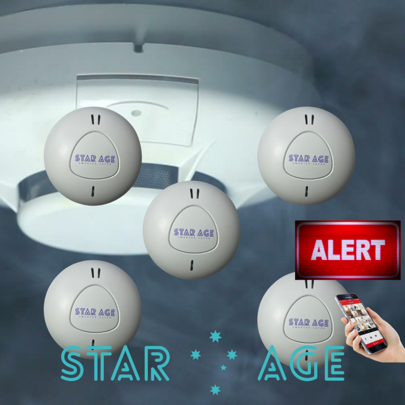 STAR AGE Wireless Photoelectric Interconnect Smoke Alarm with APP