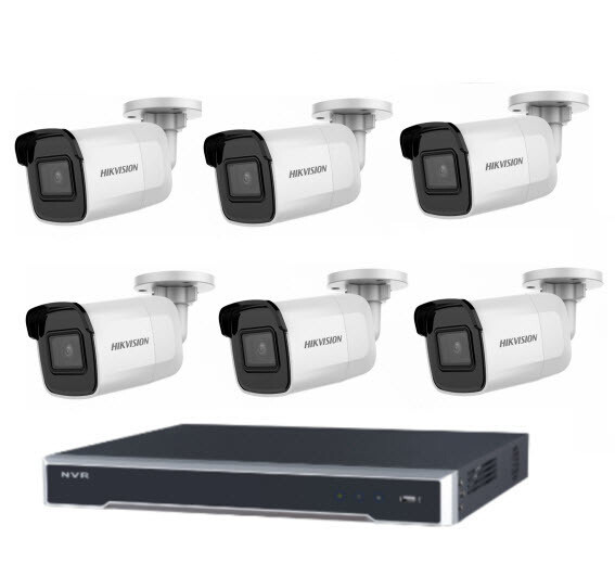 6MP 8CH Hikvision CCTV Kit: 6 x Mini Bullet Cameras + 8CH NVR