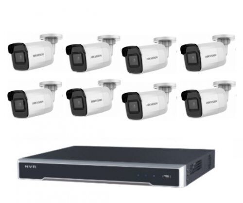 6MP 8CH Hikvision CCTV Kit: 8 x Mini Bullet Cameras + 8CH NVR