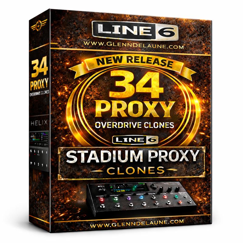 Helix STADIUM - OVERDRIVE PROXY CLONE PACK 1 - 14 PEDALS - 34 PROXY FILES