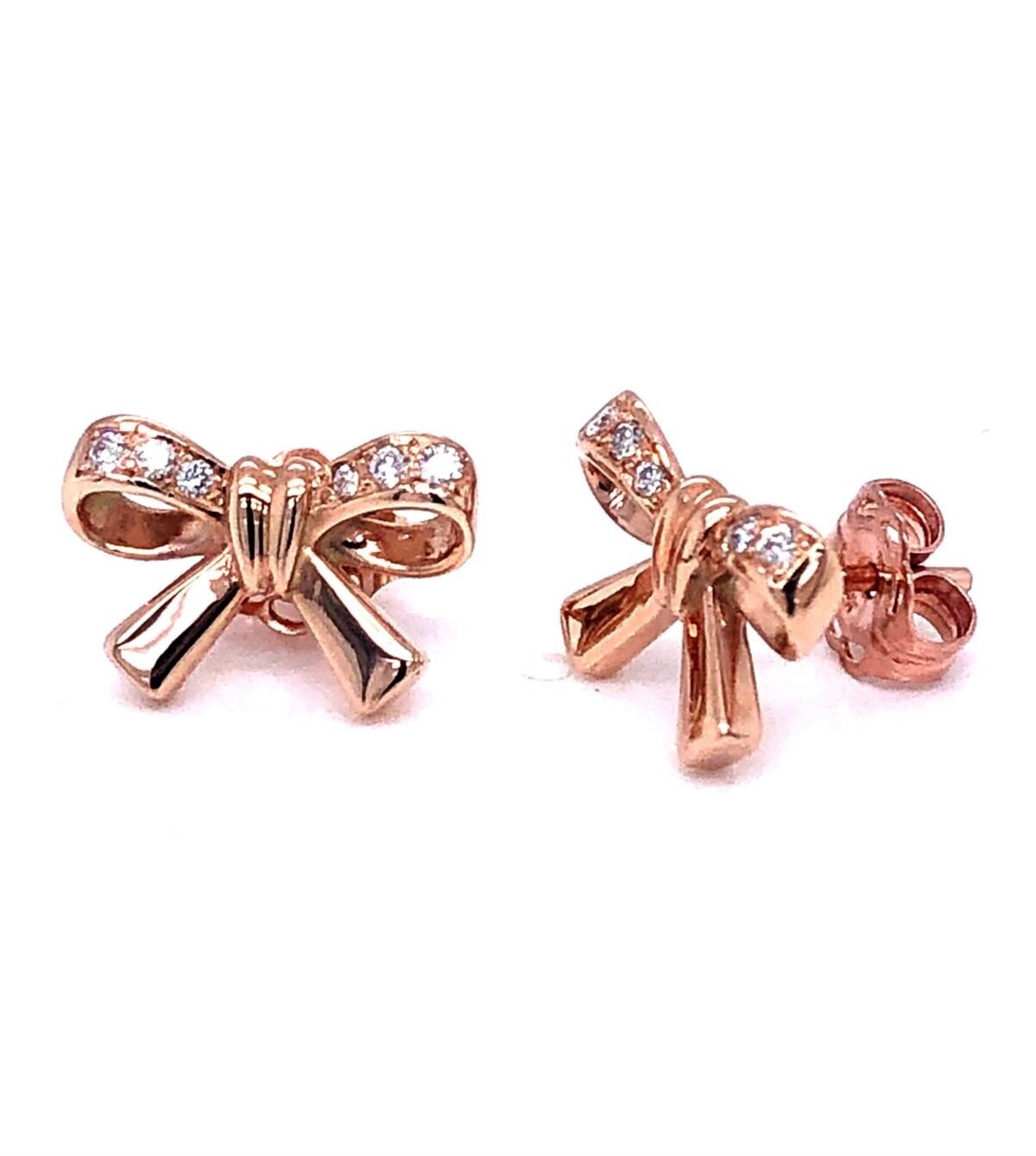 Dont Miss Black Bow Design Diamond Earrings