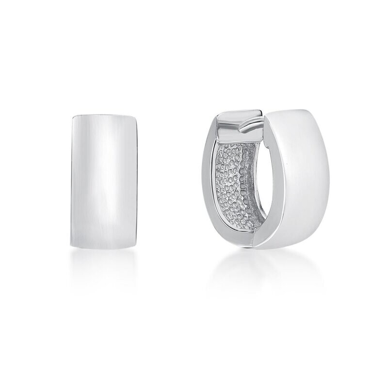 Sterling Silver  'U' Shape Huggie Earring