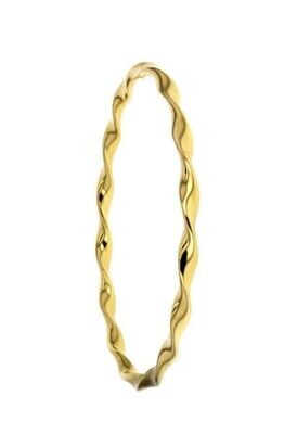 9ct Yellow Gold Silver Filled Wave Bangle