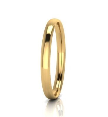 9ct Yellow Gold Filled Oval Bangle 7.5mm/68mm