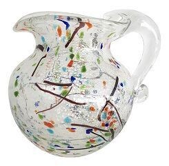 Coloured Glass Water Jug