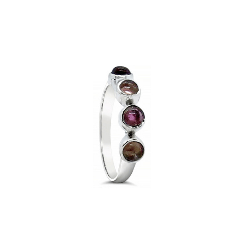 Sterling Silver Pink Tourmaline Ring