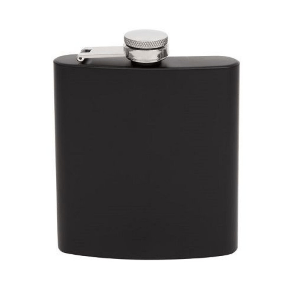 Stainless Steel MATTE Black Hip Flask