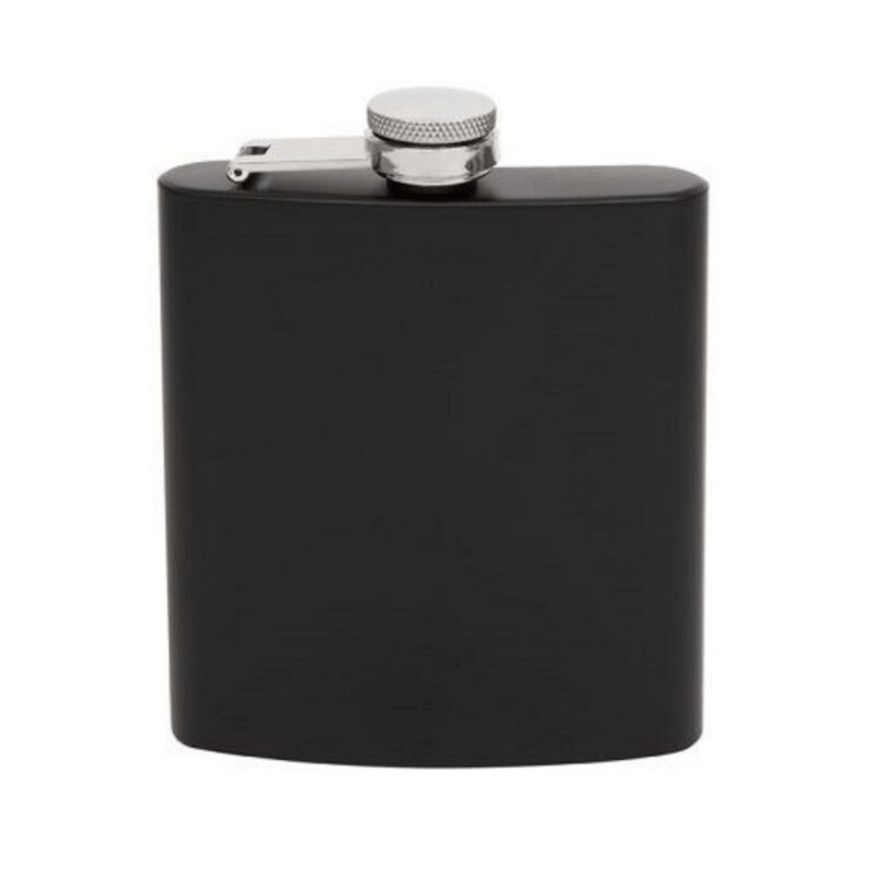 Stainless Steel MATTE Black Hip Flask